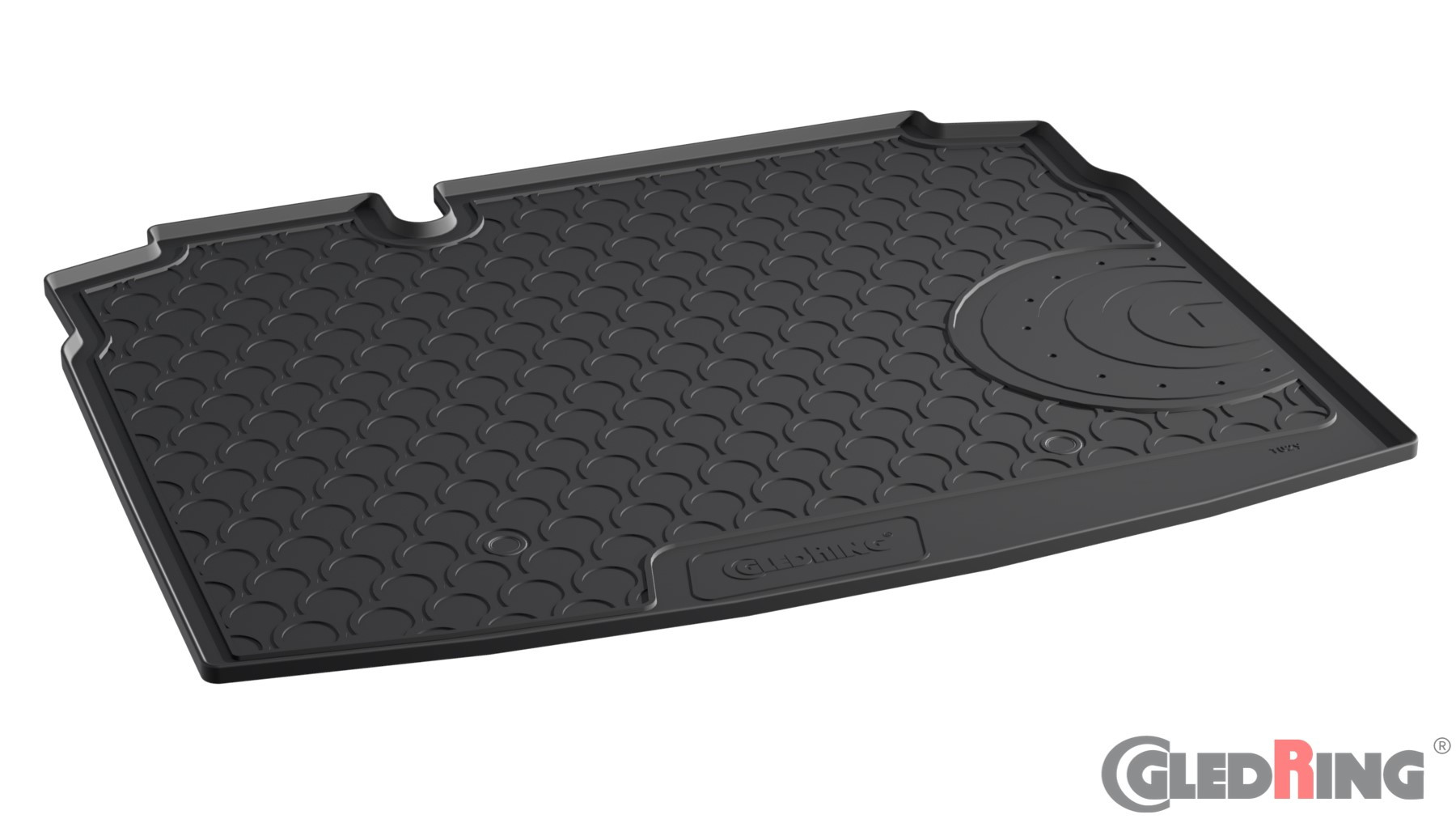 Original Gledring Premium Gummi Kofferraummatte - VOLKSWAGEN Golf V/VI HB (mit Res.Rad) 2003-2012